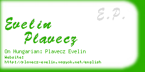 evelin plavecz business card